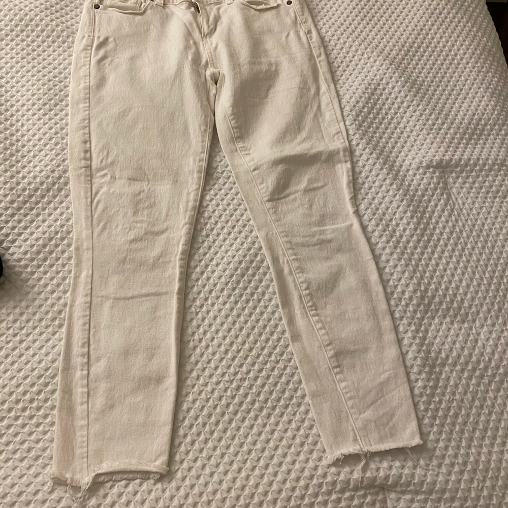 Paige Verdugo Crop Pant - Optic White